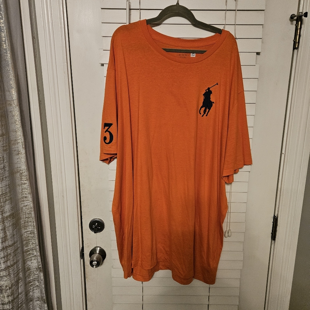 Polo by Ralph Lauren Orange Short Sleeve Tee Classic Crew Neck